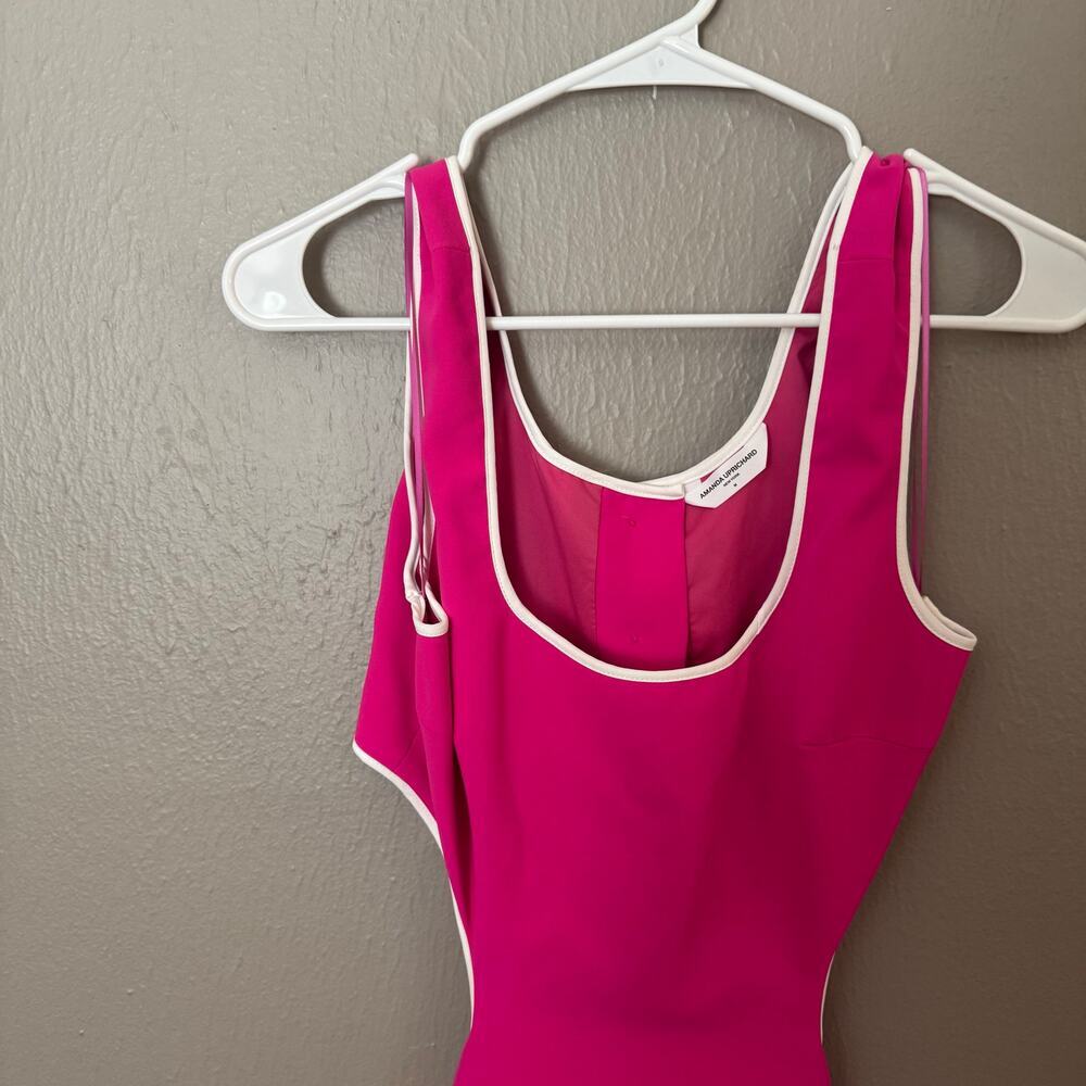 AMANDA UPRICHARD Beeba Dress Hot Pink and White Mini Size Medium - Picture 2 of 7
